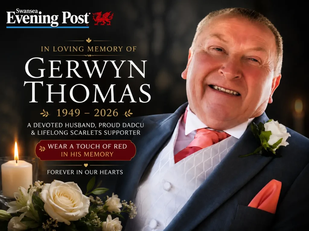 Emrys Gerwyn Thomas Obituary: Swansea Family Pays Tribute to Lifelong Scarlets Supporter Latest Swansea, South Wales obituary