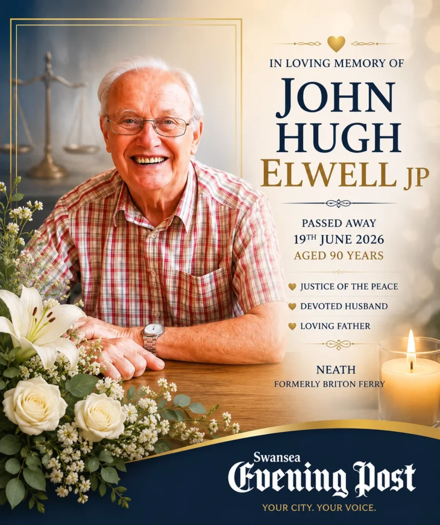 John Hugh Elwell JP Obituary: Neath Justice of the Peace Remembered for a Lifetime of Public Service Latest John Elwell JP obituary of Swansea